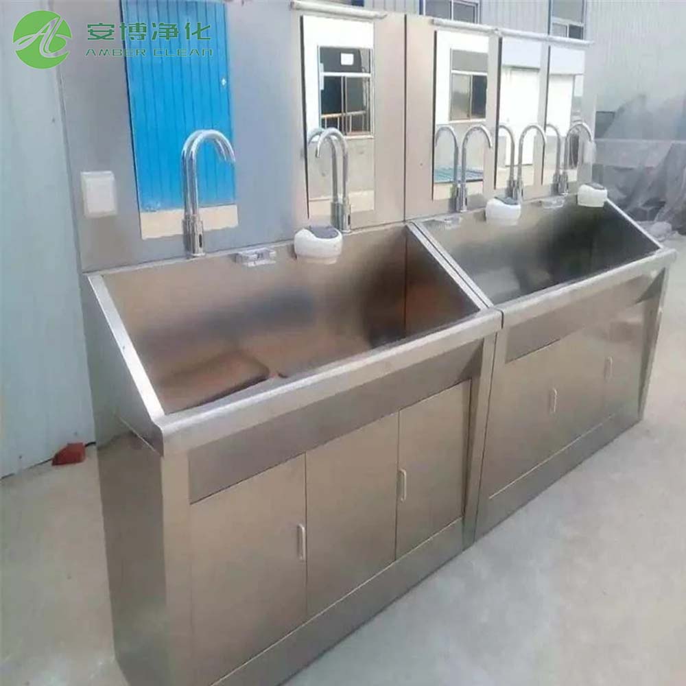 Customised Single/double/triple Cleanroom Auto-sensing ISO Stainless Steel Sinks