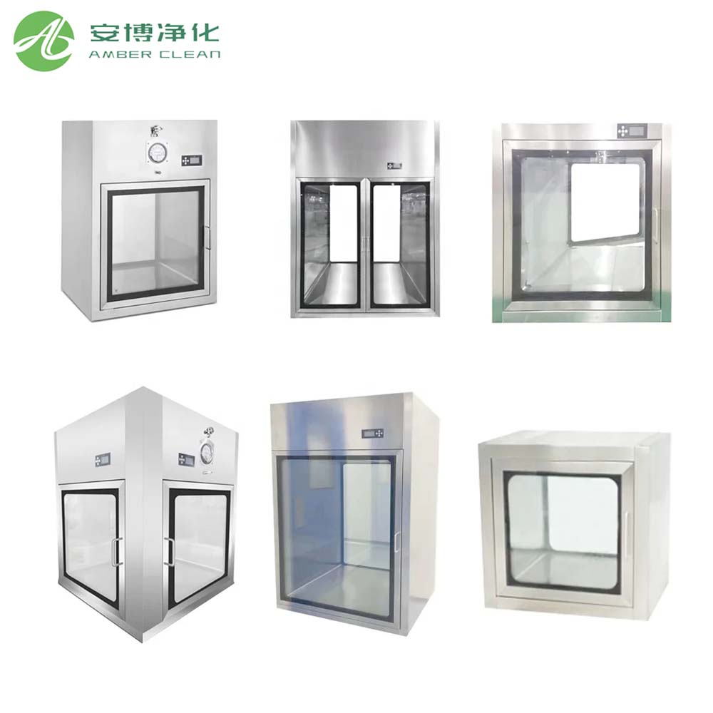 AMBER Sensor Switch Electric Lifting Door Pass Box with Germicidal UV Lamp