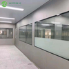 Flexible Installation 5mm Tempered Silkscreen Double Glass Clean Room Windows 