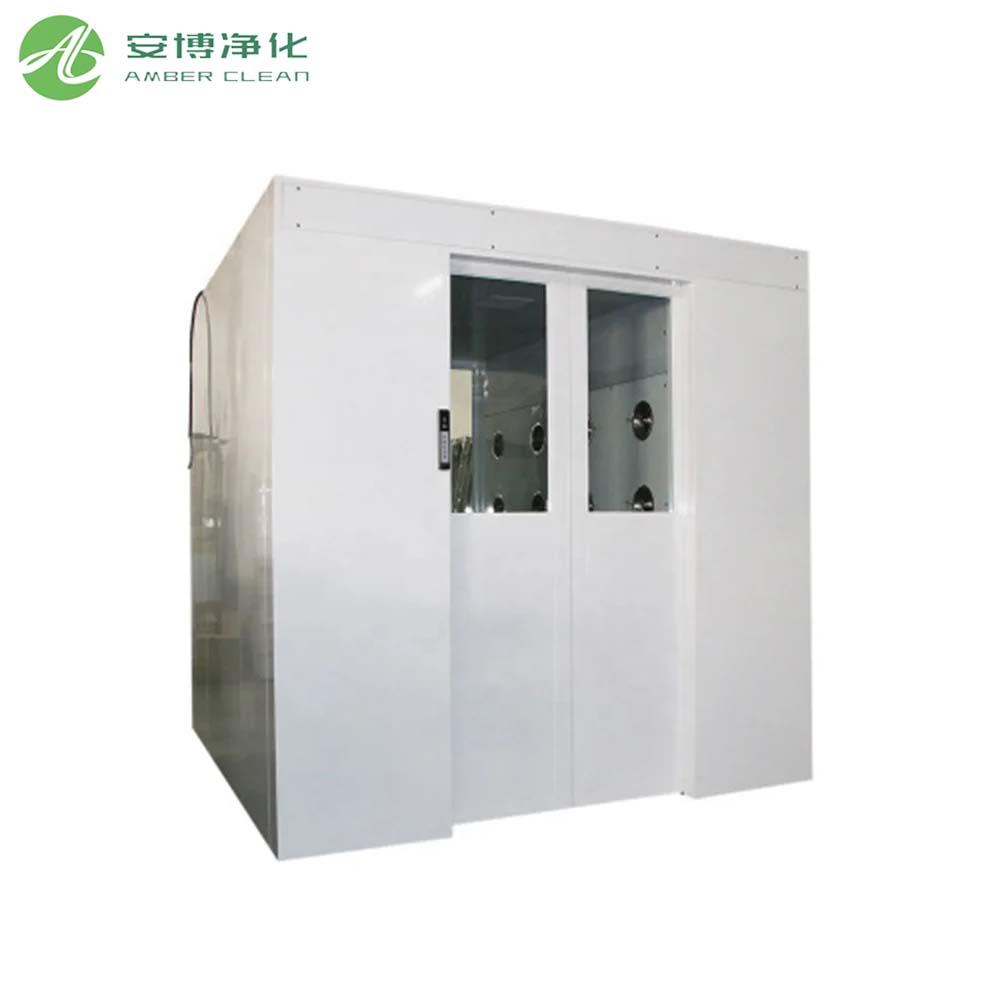 Three-person Double Blow Cleanroom Air Shower Machine with 24 Nozzles