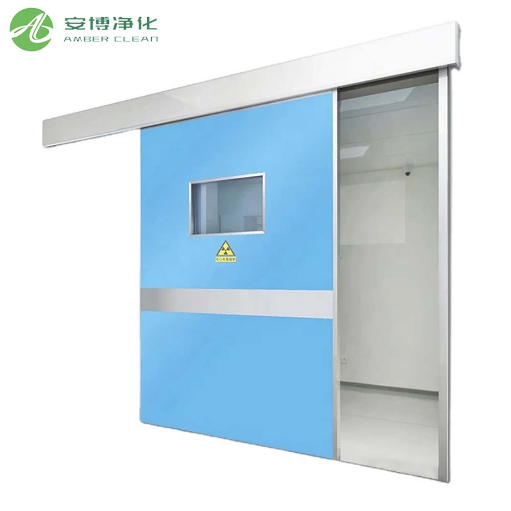 Foot Control Fire-resistant Cleanroom Automatic Sliding Door 