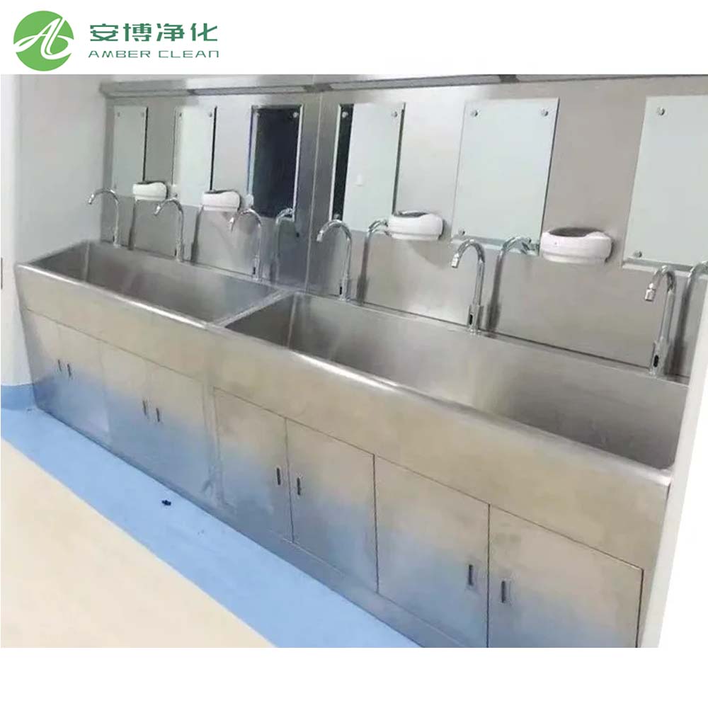 Auto Sensor Switch Triple Slot Cleanroom SUS304 Sink