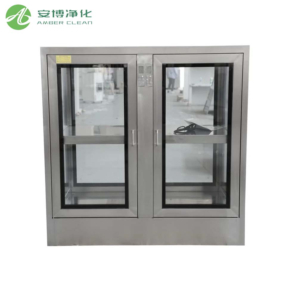 AMBER Sensor Switch Electric Lifting Door Pass Box with Germicidal UV Lamp