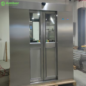 304 Fingerprint-resistant Stainless Steel Hidden Auto Sliding Door Air Shower
