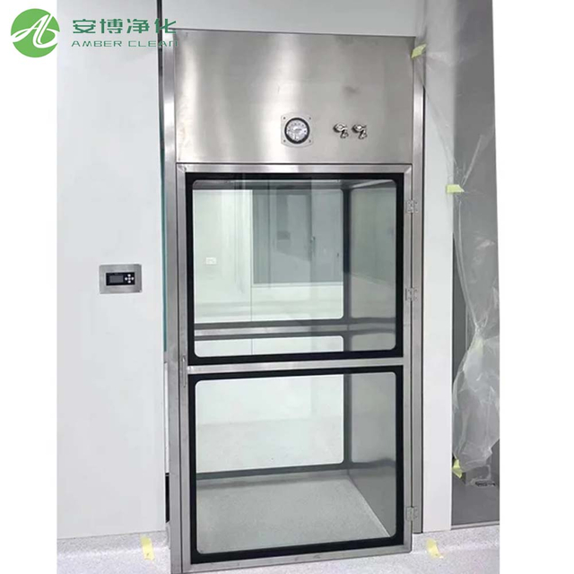 AMBER Sensor Switch Electric Lifting Door Pass Box with Germicidal UV Lamp