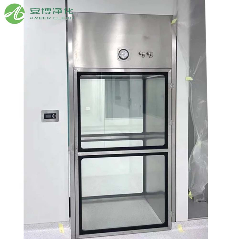 AMBER Sensor Switch Electric Lifting Door Pass Box with Germicidal UV Lamp