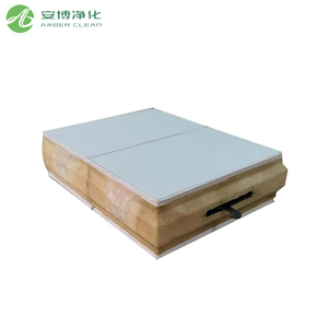 75mm Double Steel Rock Wool Filler Sandwich Panel Wall for Cleanroom