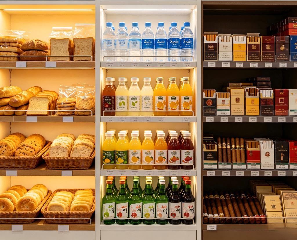 Foods, drinks, and tobacco items